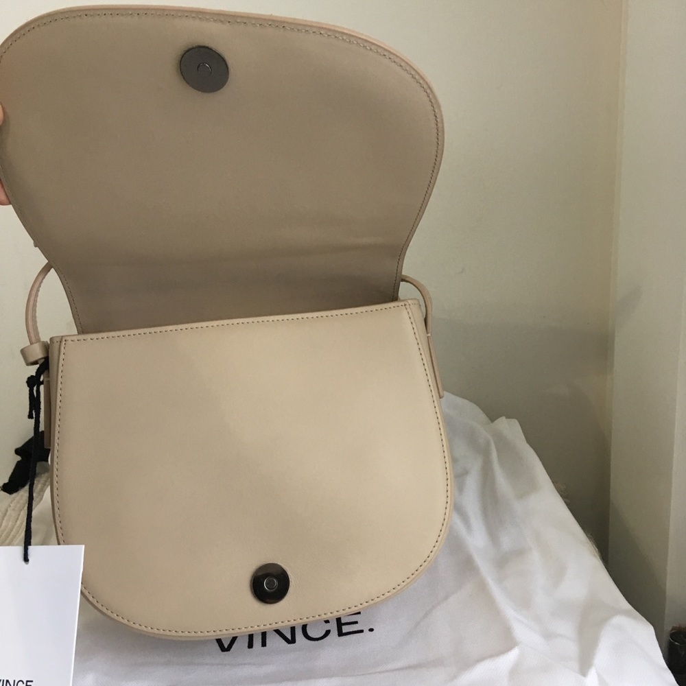 Vince Modern V Lizard Embossed Leather Crossbody - Picture 6 of 8